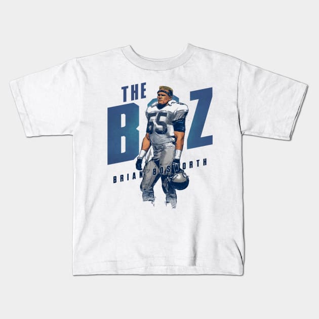 Brian Bosworth Seattle Slant Kids T-Shirt by MASTER_SHAOLIN